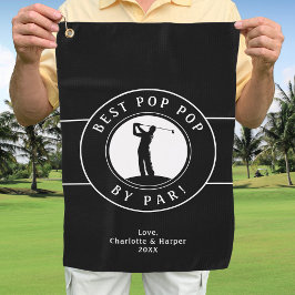 Toalla De Golf Mejor Pop Pop por Par Elegante Deporte Negro y Bla