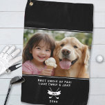 Toalla De Golf Mejor Tío De Par Photo Personalizado Funny Golfer<br><div class="desc">Descubre lo último en accesorios de golf personalizados para tu tío amante del golf. Nuestra elegante toalla de personalizable está diseñada para darle un toque elegante a cualquier equipo de golf. Con un fondo negro clásico, la toalla se puede personalizar para que coincida con tus colores o fotos preferidos. En...</div>