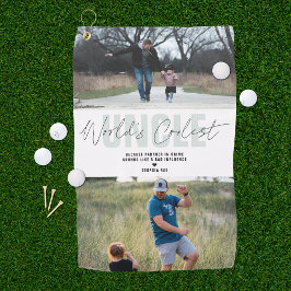 Toalla De Golf Mejor Tío del Mundo | Colaje de Fotos Moderno