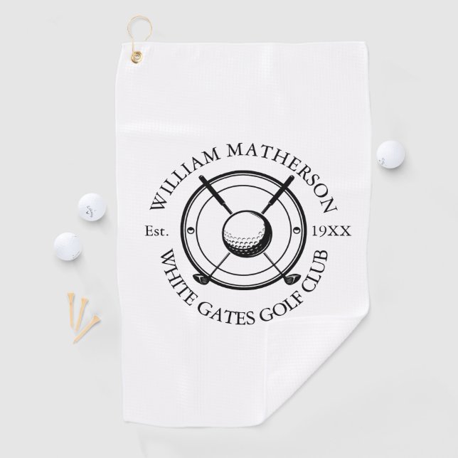 Toalla De Golf Men Club Player Team Golfer White Sports Modern (In situ)