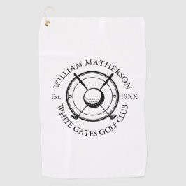 Toalla De Golf Men Club Player Team Golfer White Sports Modern