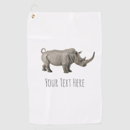 Toalla De Golf Mensaje de Personalizado rinoceronte Ilustracion r