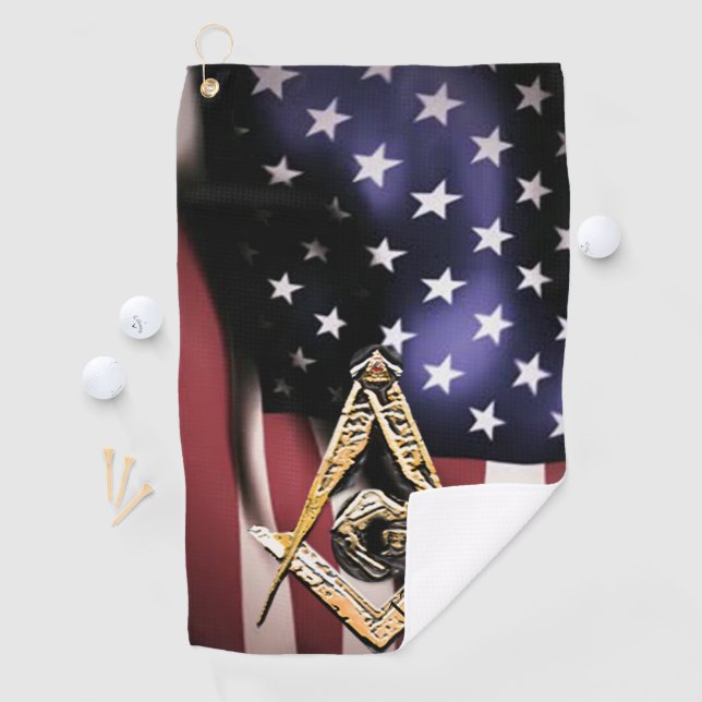 Toalla De Golf Mentes masónicas (amarillas) Estados Unidos (In situ)