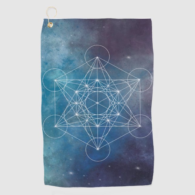 Toalla De Golf Metatron, chakra,zen,sacred geometric, angel (Anverso)