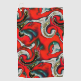 Toalla De Golf Mezcla abstracta de la mancha de gradiente rojo so