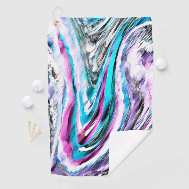 Toalla De Golf Mezcla de gradiente y llovizna, cian y rosa (In situ)