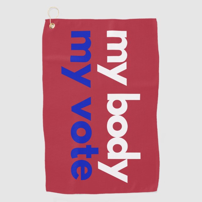 Toalla De Golf Mi cuerpo mi voto Roevember (Anverso)