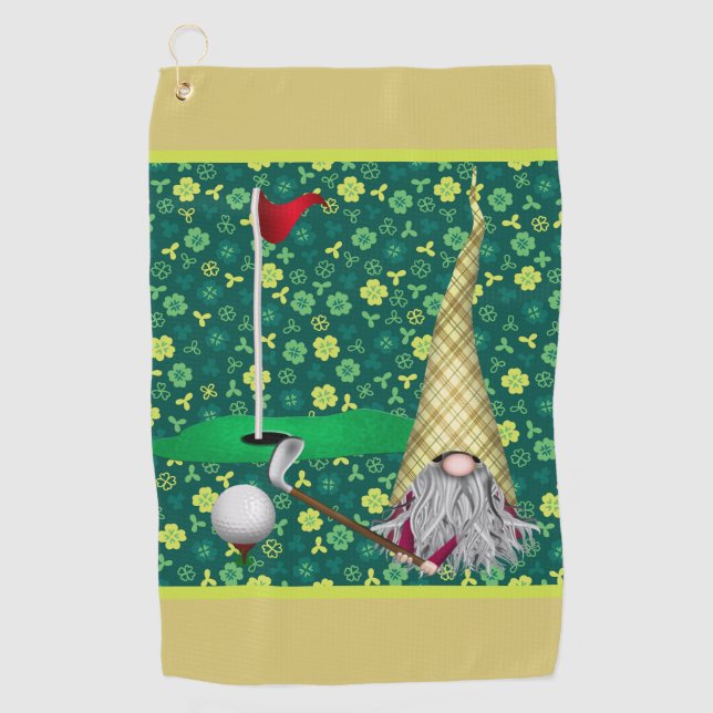 Toalla De Golf Mi Gnomo Afortunado (Anverso)