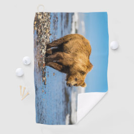 Toalla De Golf Mi mamá oso viendo a sus dos hijos