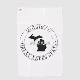 Toalla De Golf Michigan Golf Towel State Personalized