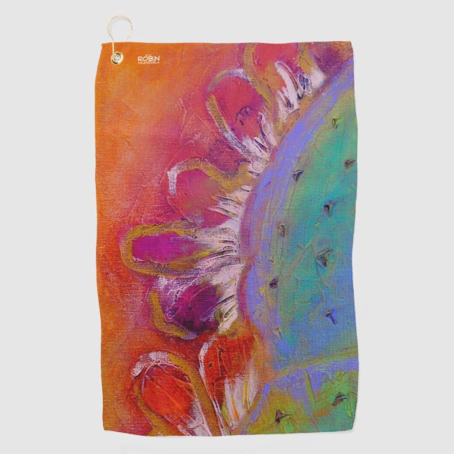 Toalla de golf "Midnight Pricky Pear" (Anverso)