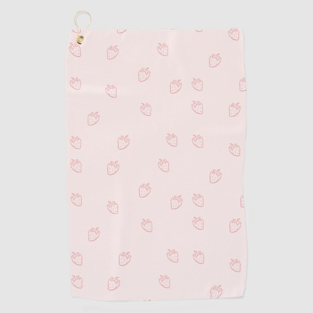 Toalla De Golf Minimalismo de Fresa (Anverso)