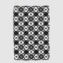 Toalla De Golf Minimalist retro check pattern – Monochrome design