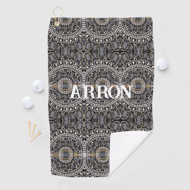 Toalla De Golf moda vintage steampunk gótico negro (In situ)