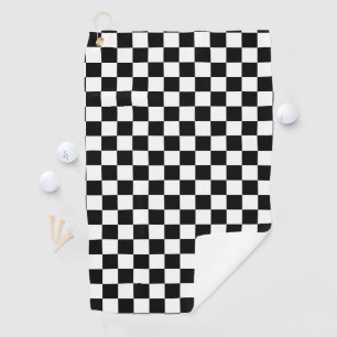 Toalla De Golf Modelo clásico del blanco del negro del tablero d