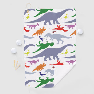 Toalla De Golf Modelo colorido del dinosaurio (luz)