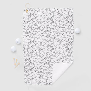 Toalla De Golf Modelo feliz de los dientes