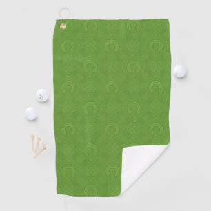 Toalla De Golf Modelo verde afortunado de los iconos