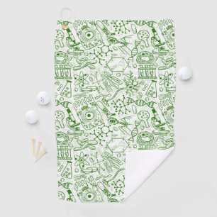 Toalla De Golf Modelo verde de la biología