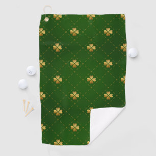 Toalla De Golf Modelo verde de oro del trébol
