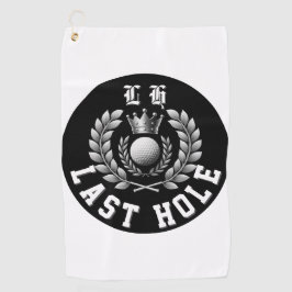 Toalla De Golf Modern Bachelor Party Last Hole LH Monogram