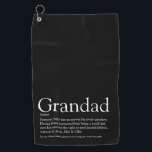 Toalla De Golf Modern Fun Grandpa Grandfather Papa Definition<br><div class="desc">Personalise for your special grandpa,  grandad,  papa or pops to create a unique gift. A perfect way to show him how amazing he is every day. You can even customise the background to their favourite color. Designed by Thisisnotme©</div>