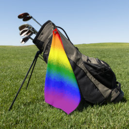 Toalla De Golf Modern Rainbow Mosaic Script Name 