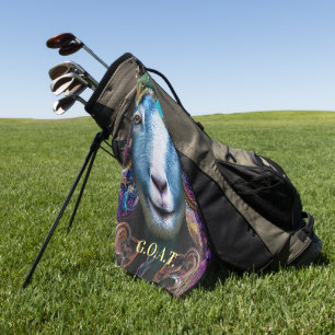 Toalla De Golf Moderna Graciosa Gran Cabra Azul de todos los tiem