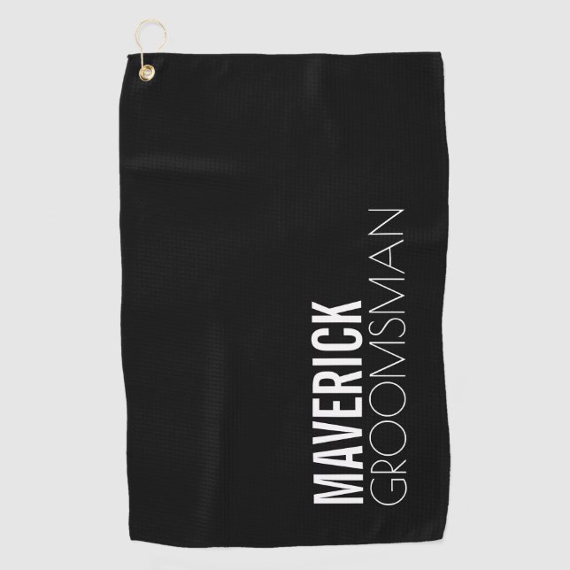 Toalla De Golf Moderna moda Groomsmen Gift Masculine Boda (Anverso)