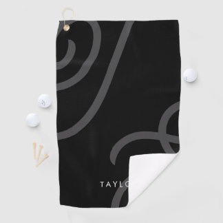 Toalla de golf moderna Unisex con nombre/iniciales