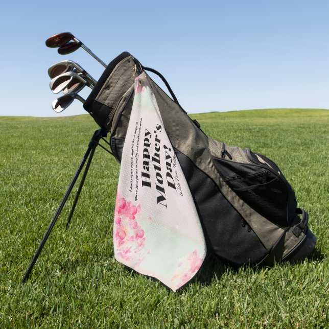Toalla De Golf Moderna y elegante Mamá Golfer Día de la Madre ros (Verde)
