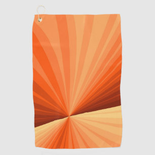 Toalla De Golf Moderno Gráfico Fractal Abstracto Naranja Rojo Vai