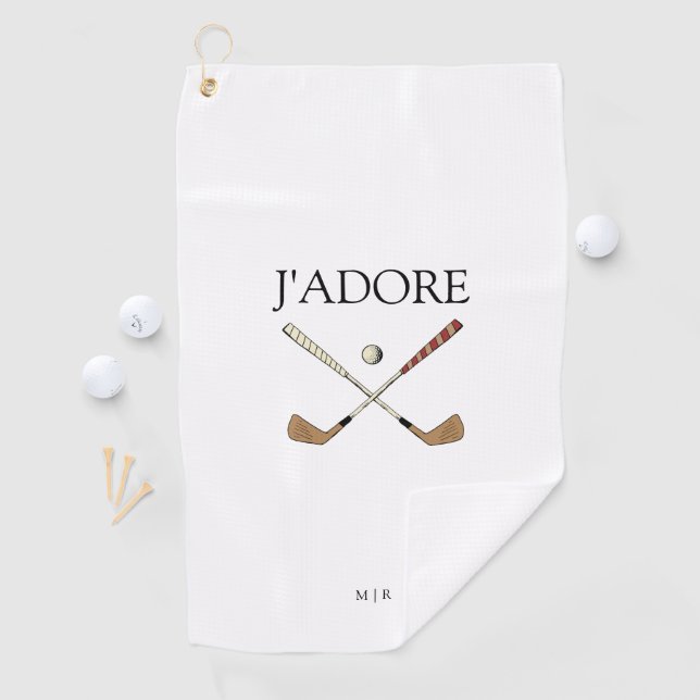 Toalla De Golf Moderno J'adore I Love Golf (In situ)