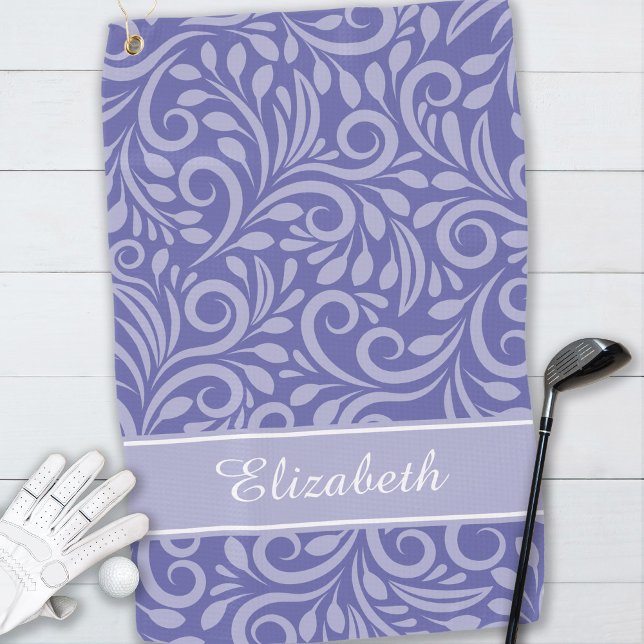 Toalla De Golf Moderno nombre de jugador de golf Cute Periwinkle  (Subido por el creador)