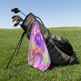 Toalla De Golf Monograma acuarela FLORAL