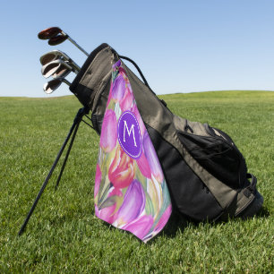 Toalla De Golf Monograma acuarela FLORAL