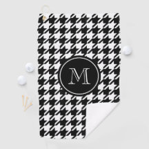 Monograma blanco y negro de Houndstooth