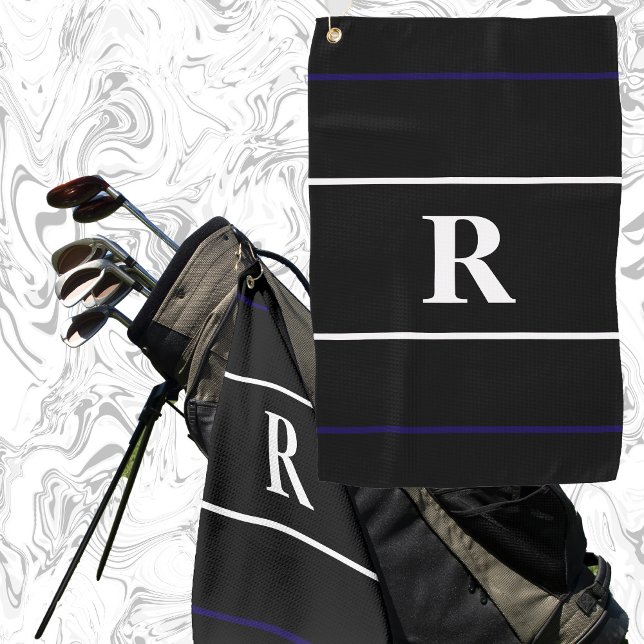 Toalla De Golf Monograma clásico regalo elegante para golfistas (Subido por el creador)