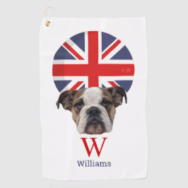 Toalla De Golf Monograma de BULLDOG BRITÁNICO
