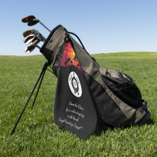 Toalla De Golf Monograma de diamantes de silueta de tortuga del M