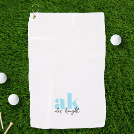 Toalla De Golf Monograma de firma retro
