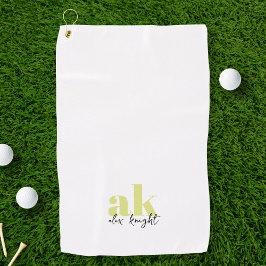 Toalla De Golf Monograma de firma retro
