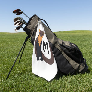 Toalla De Golf Monograma de la glándula pina europea