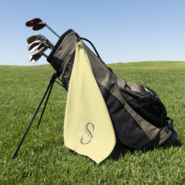 Toalla De Golf Monograma de nombre personalizado Yoga negro amari