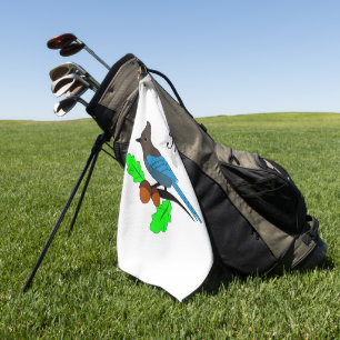 Toalla De Golf Monograma de Steller Blue Jay