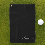 Toalla De Golf Monograma elegante Minimalista blanco negro y mode<br><div class="desc">Presentamos nuestra Colección de Monogramas Modernos Minimalistas en Blanco y Negro: Adopte la simplicidad y la sofisticación con nuestros diseños minimalistas, curados para elevar su estilo sin esfuerzo. Esta colección, elaborada con gran interés para la estética moderna, presenta elegantes diseños en blanco y negro acentuados por monogramas personalizados. Desde papel...</div>