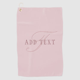 Toalla De Golf Monograma elegante | Oro rosa
