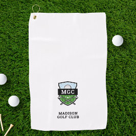 Toalla De Golf Monograma Escudo del club de golf personalizado