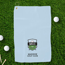 Toalla De Golf Monograma Escudo del club de golf personalizado