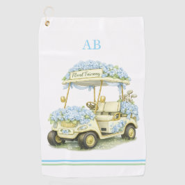 Toalla de Golf | Monograma Floral del Fairway
